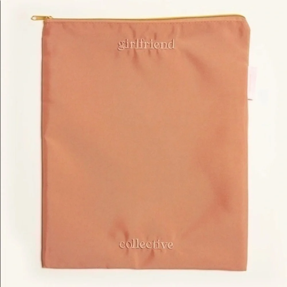 girlfriend collective Zip Top Travel Pouch Cosmetic Bag Peach